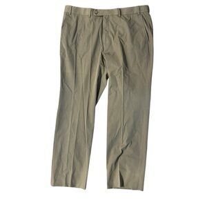 Paul Stuart Men’s Beige Twill Dress Pants Size 38 X 38 Flat Front Business